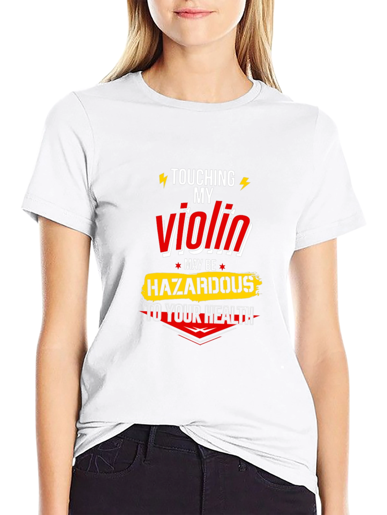 Touching My Violin - Funny Music T-Shirt