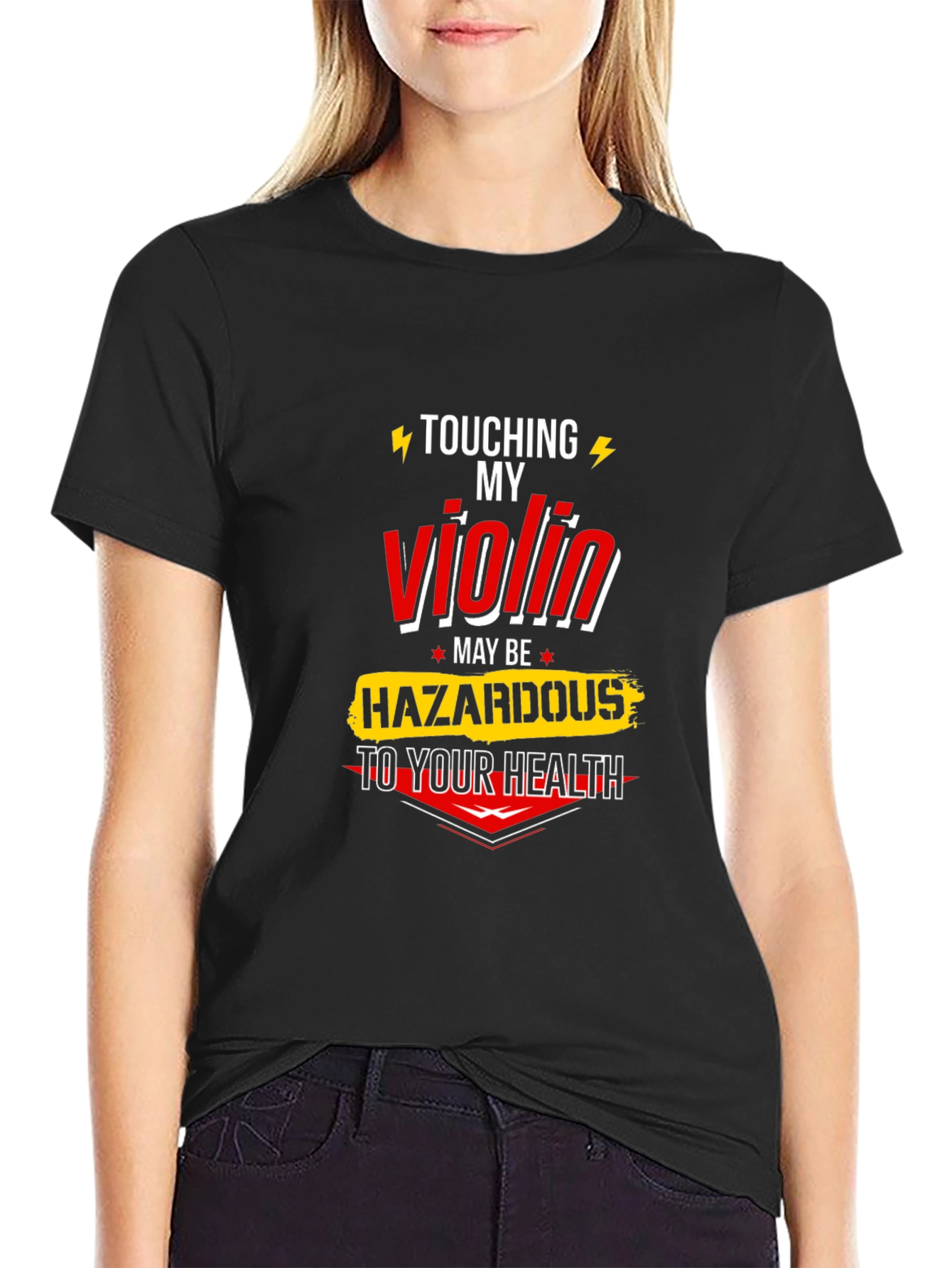 Touching My Violin - Funny Music T-Shirt