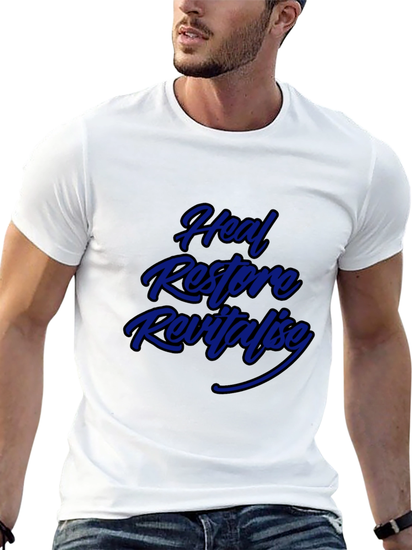 Heal Restore Revitalize Graphic Tee - Black