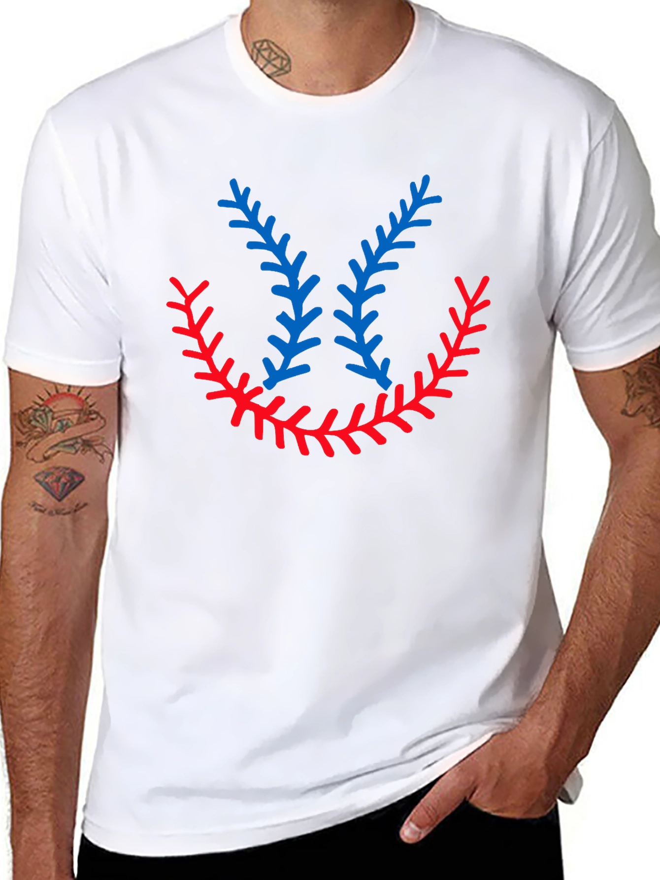 Baseball Stitching Graphic T-Shirt
