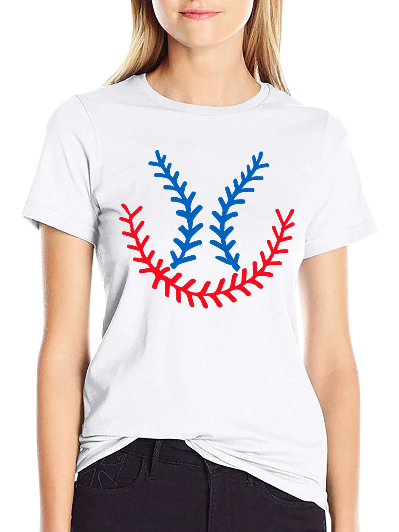 Baseball Stitching Graphic T-Shirt