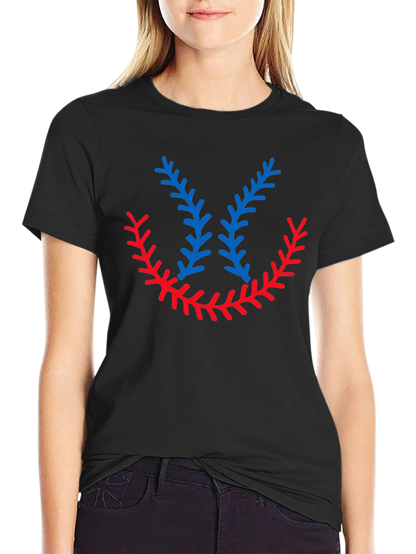 Baseball Stitching Graphic T-Shirt
