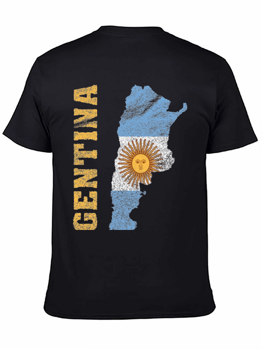 Argentina Flag Map Graphic T-Shirt