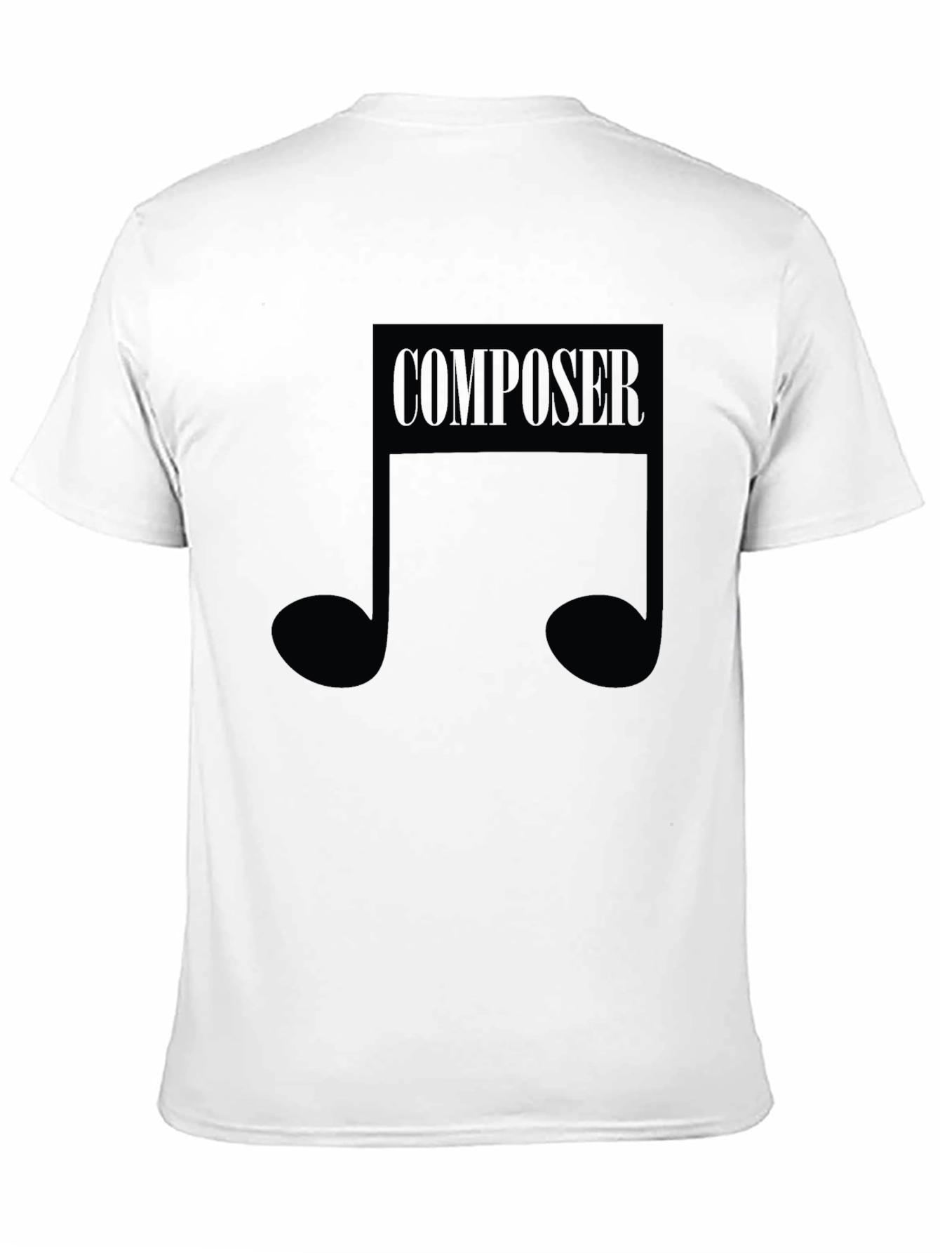 Composer Music Note Graphic Black T-Shirt