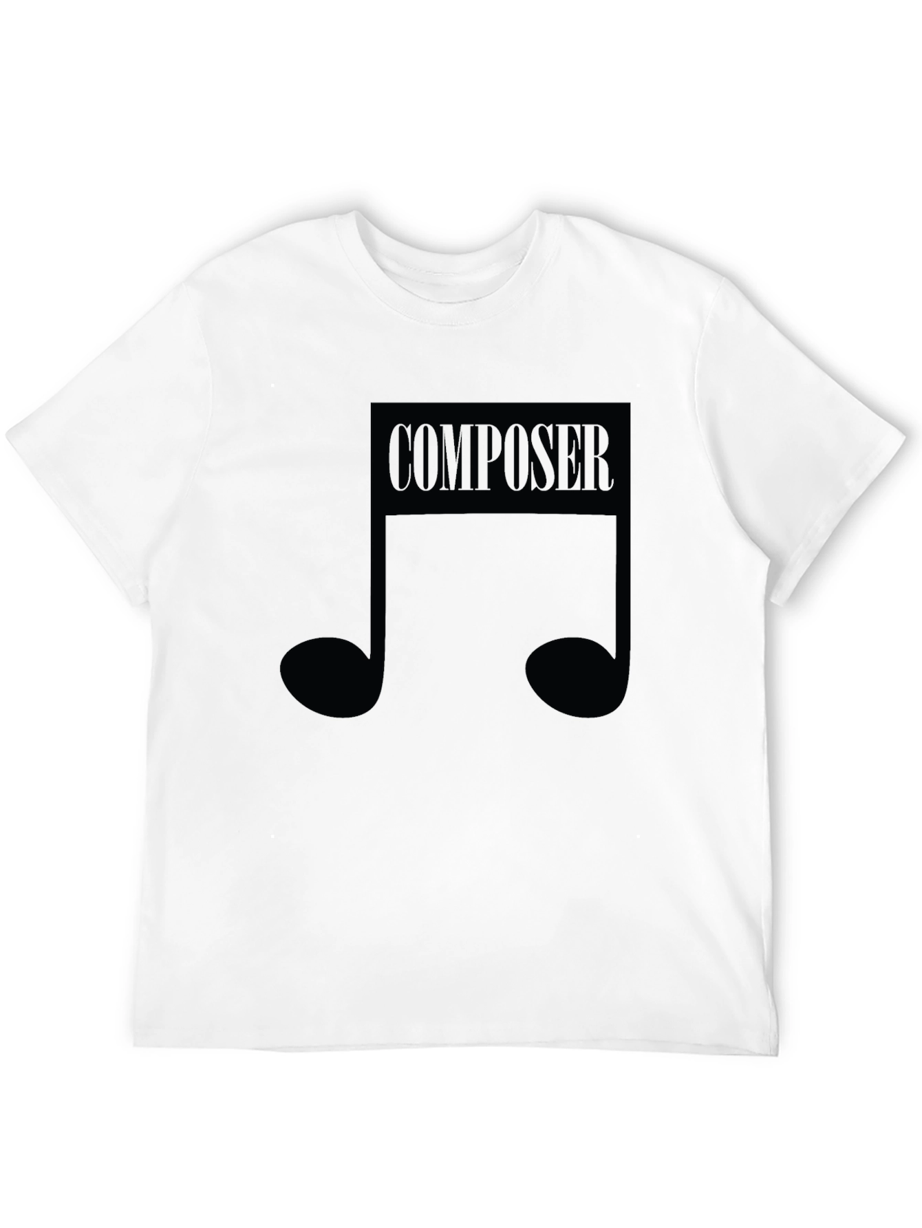 Composer Music Note Graphic Black T-Shirt