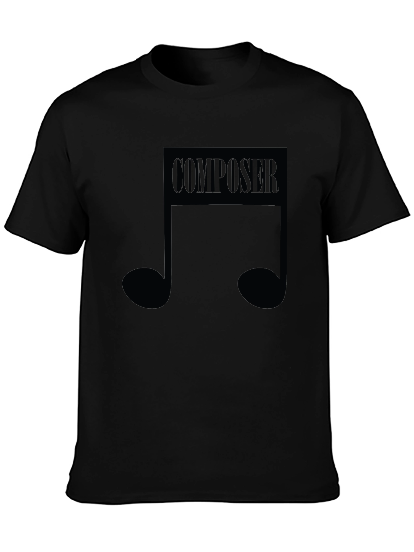 Composer Music Note Graphic Black T-Shirt
