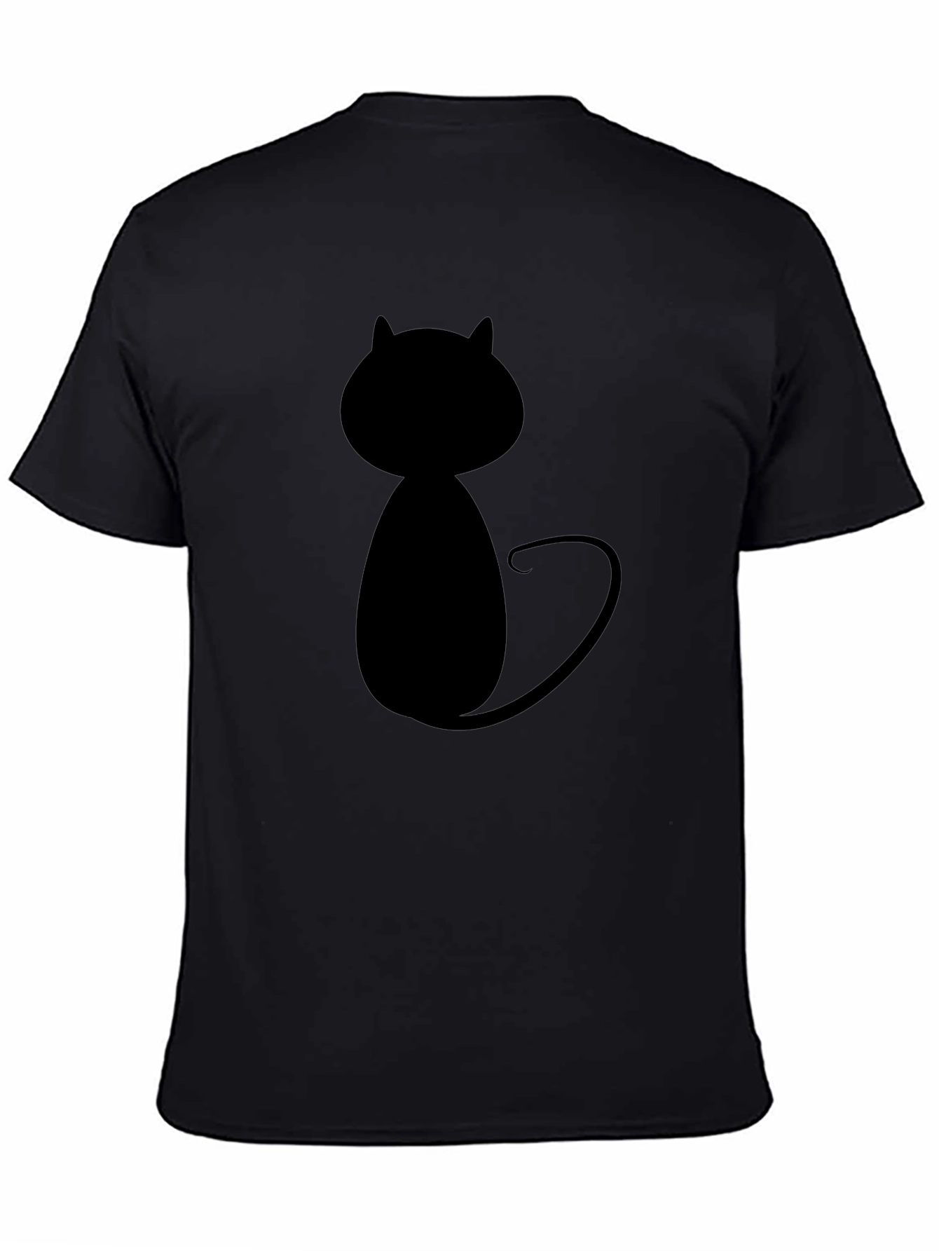 Black Cat Graphic Tee - Mens Casual T-Shirt