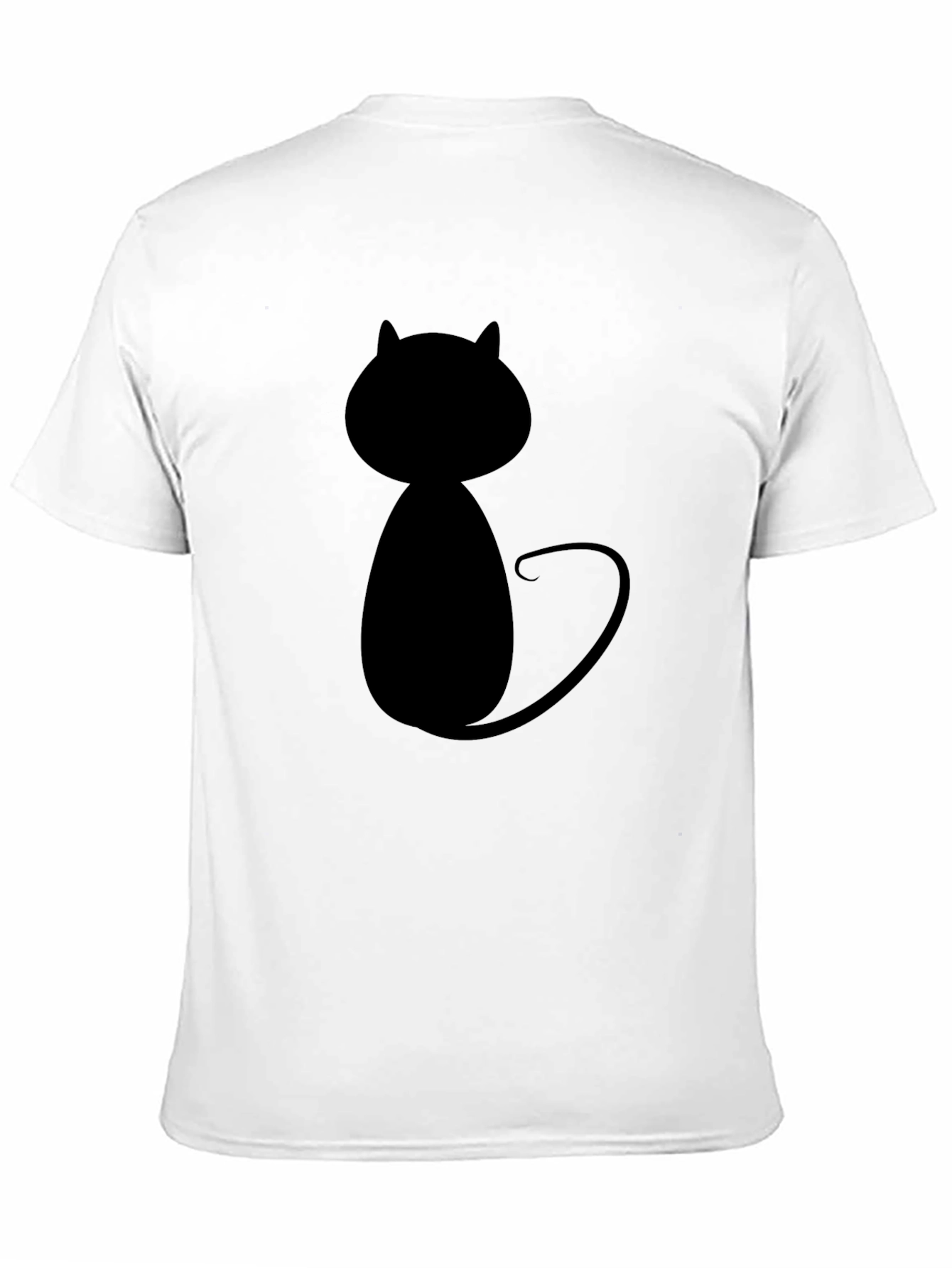 Black Cat Graphic Tee - Mens Casual T-Shirt