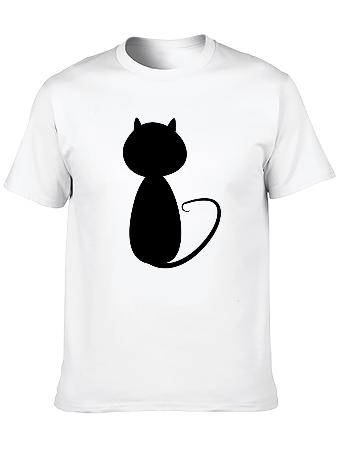 Black Cat Graphic Tee - Mens Casual T-Shirt