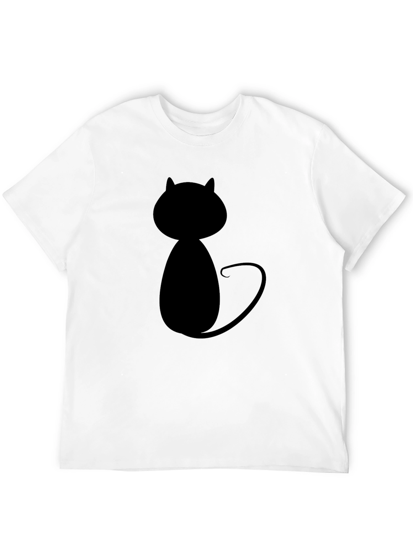 Black Cat Graphic Tee - Mens Casual T-Shirt