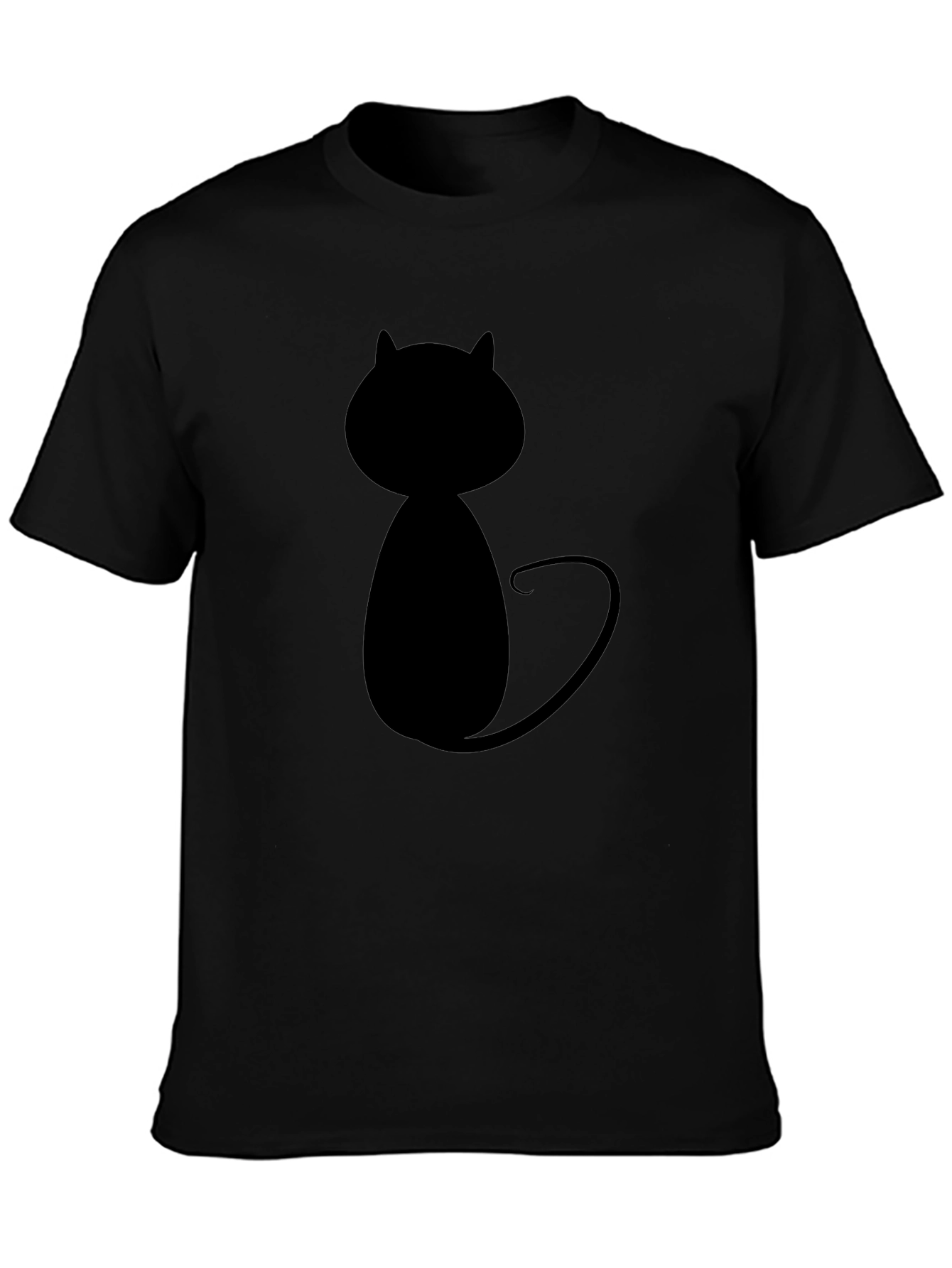 Black Cat Graphic Tee - Mens Casual T-Shirt