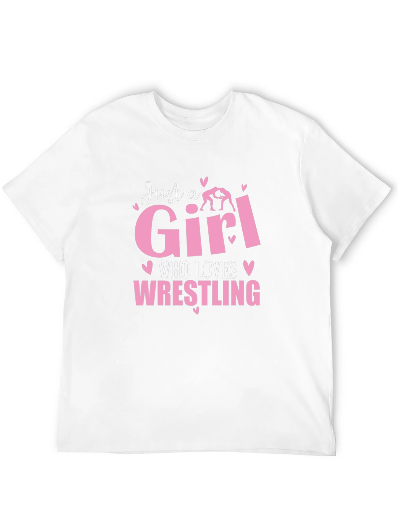 Girl Who Loves Wrestling Black T-Shirt