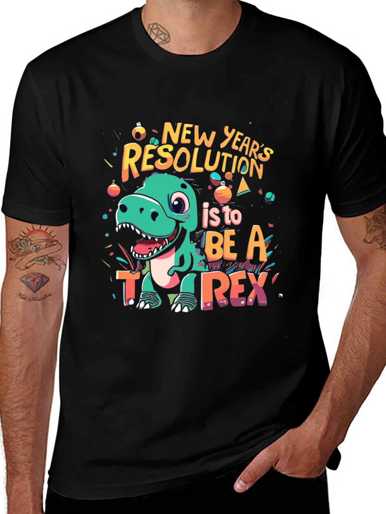 New Years T-Rex Resolution T-Shirt
