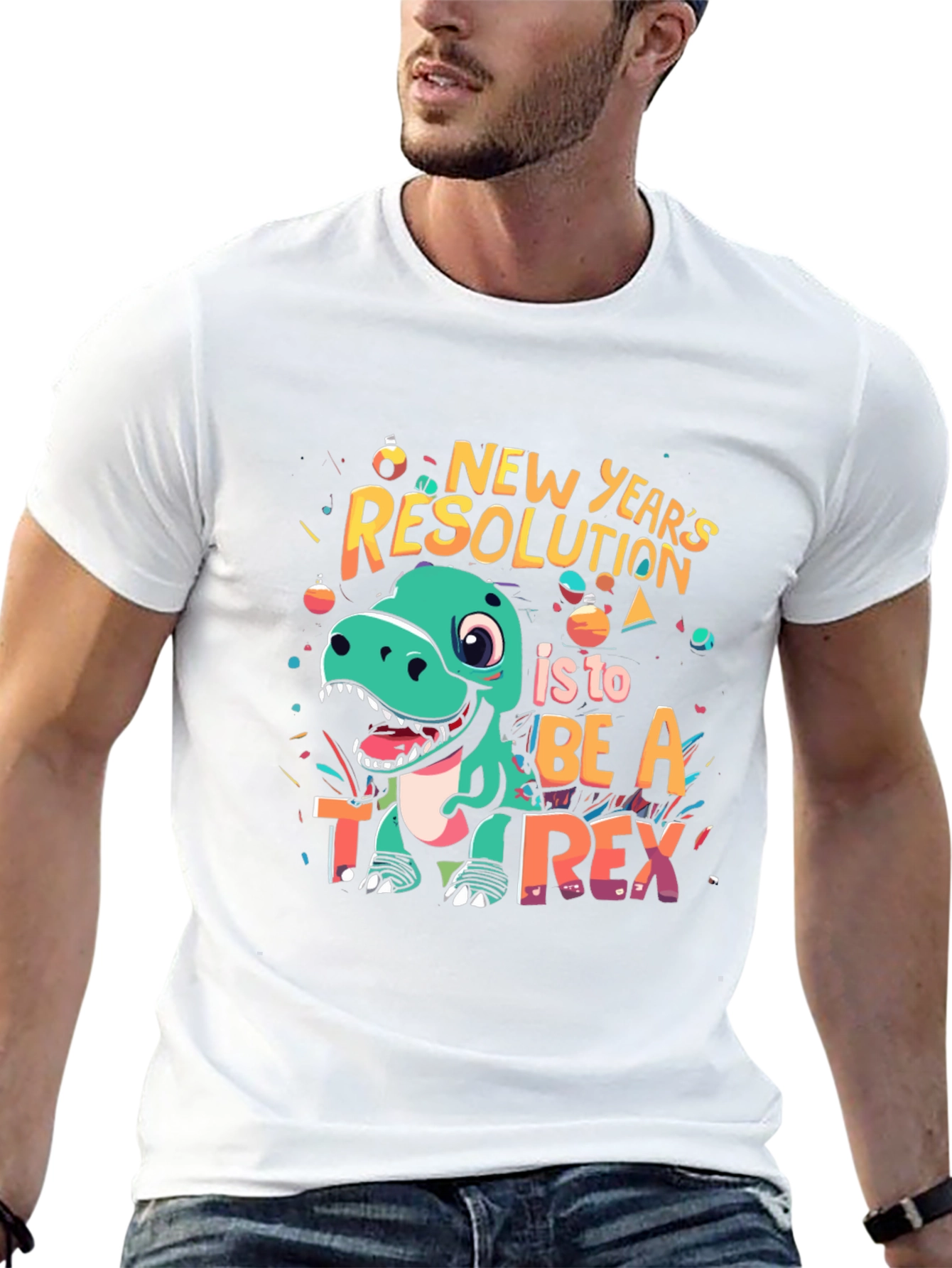 New Years T-Rex Resolution T-Shirt