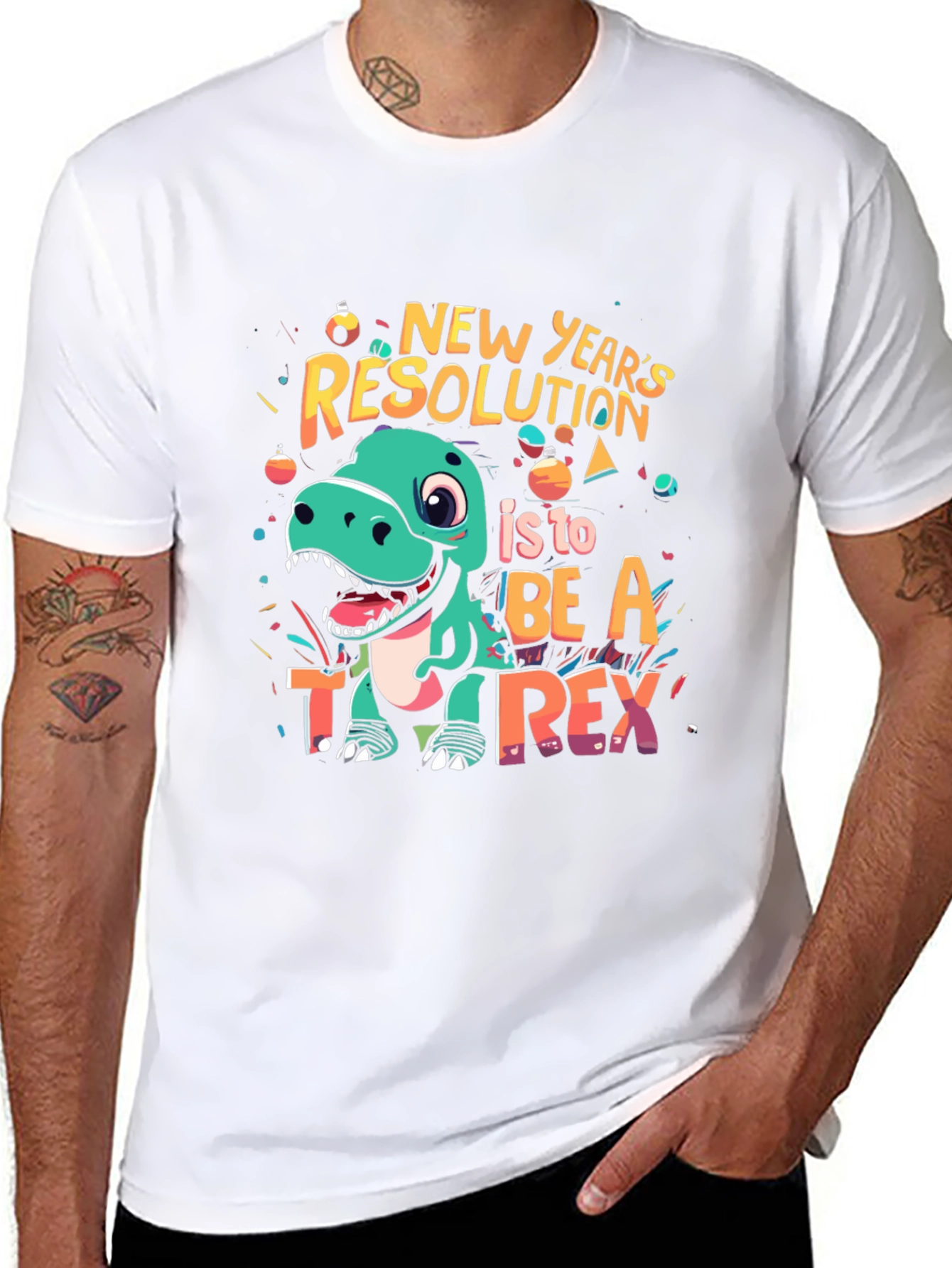 New Years T-Rex Resolution T-Shirt