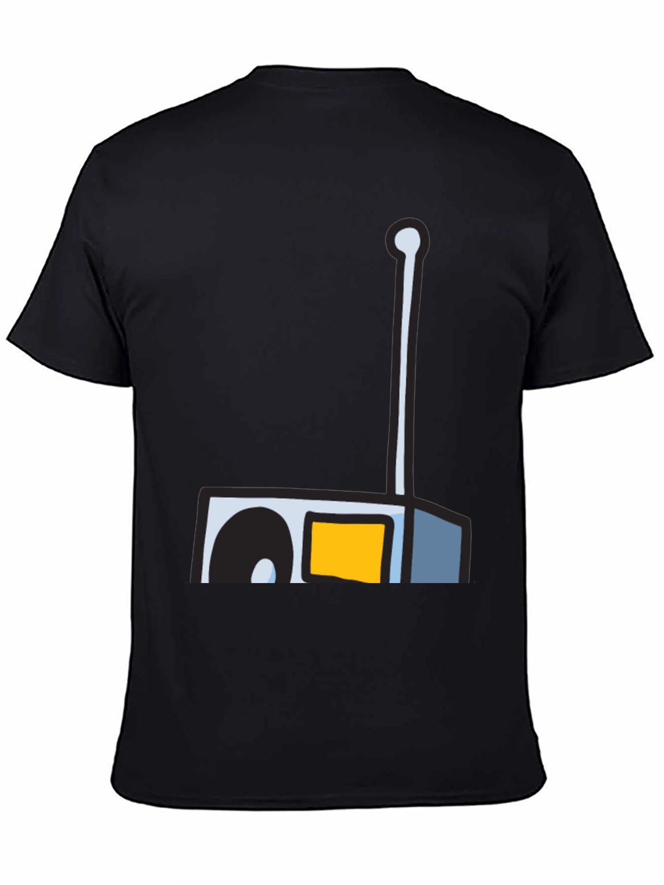 Retro Radio Graphic Tee - Black Unisex T-Shirt
