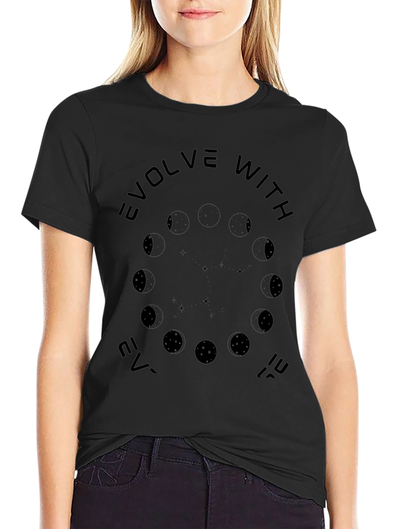 Evolve With It Black Graphic Tee