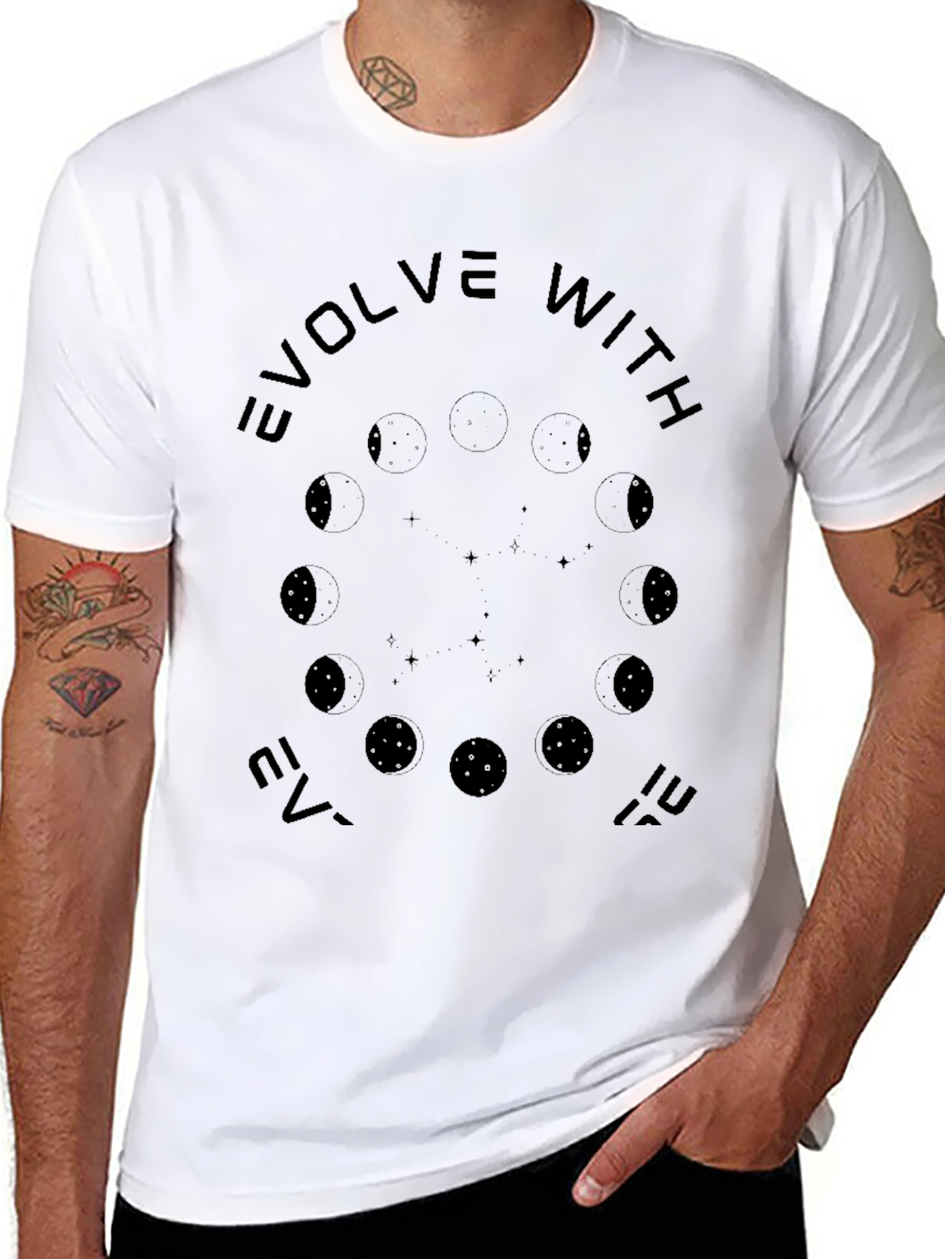 Evolve With It Black Graphic Tee