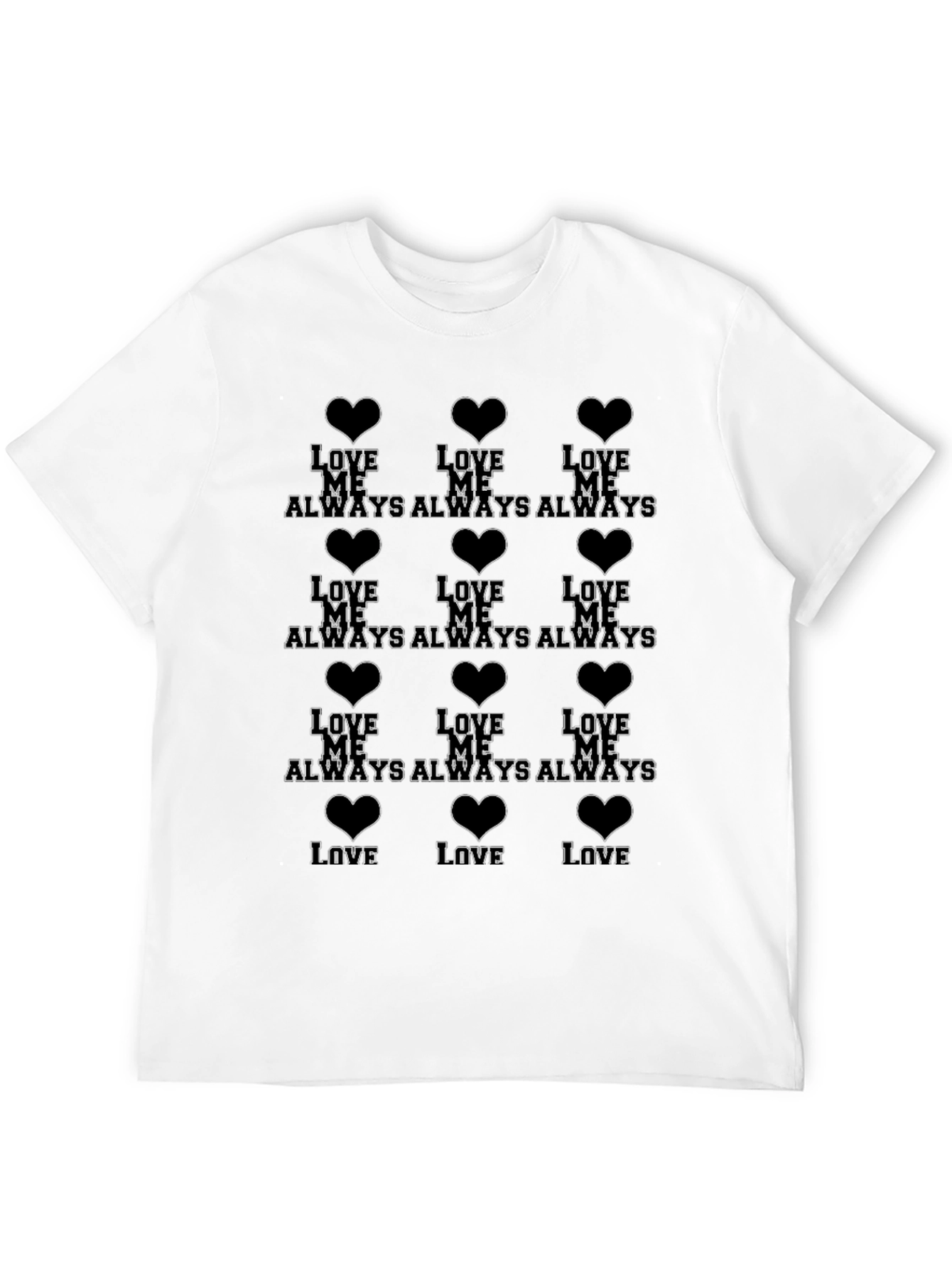 Love Me Always Black Graphic Tee