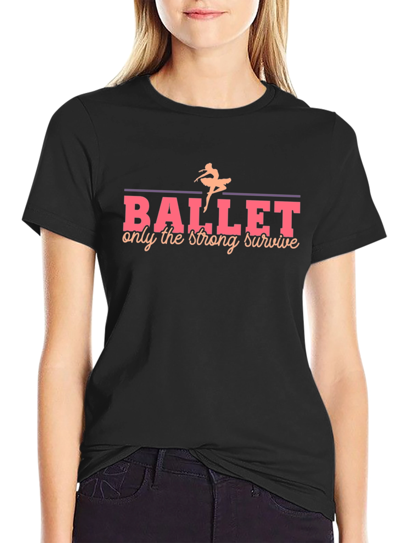 Ballet Strong Survive Black T-Shirt