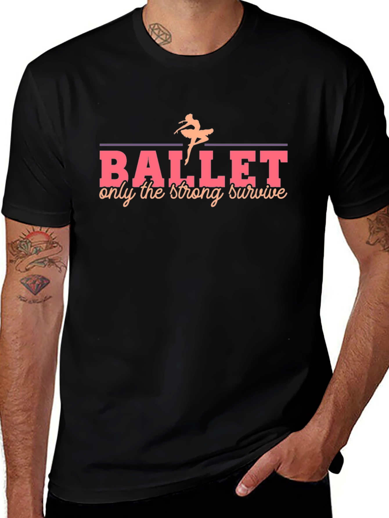 Ballet Strong Survive Black T-Shirt