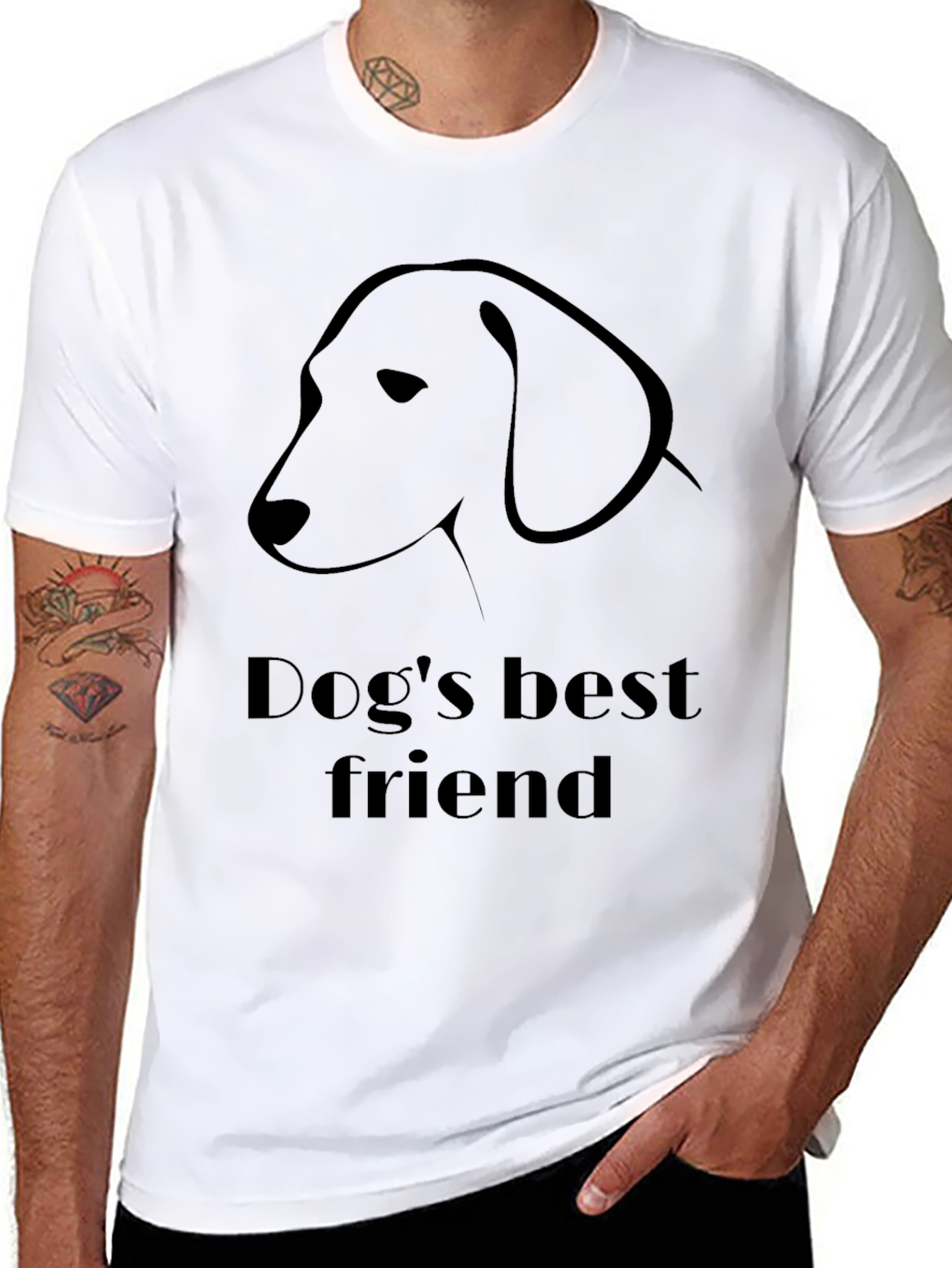 Dogs Best Friend Black T-Shirt