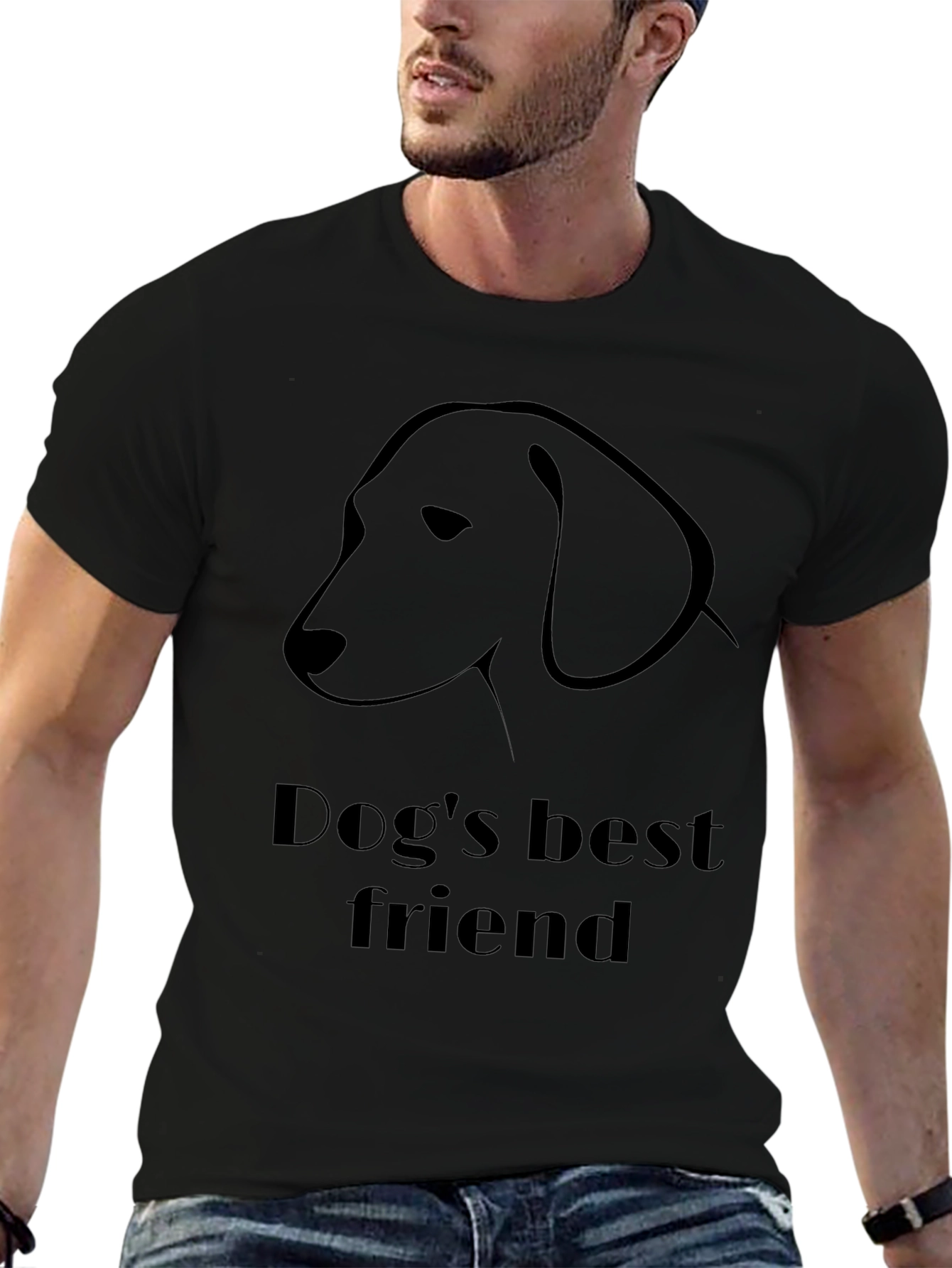 Dogs Best Friend Black T-Shirt
