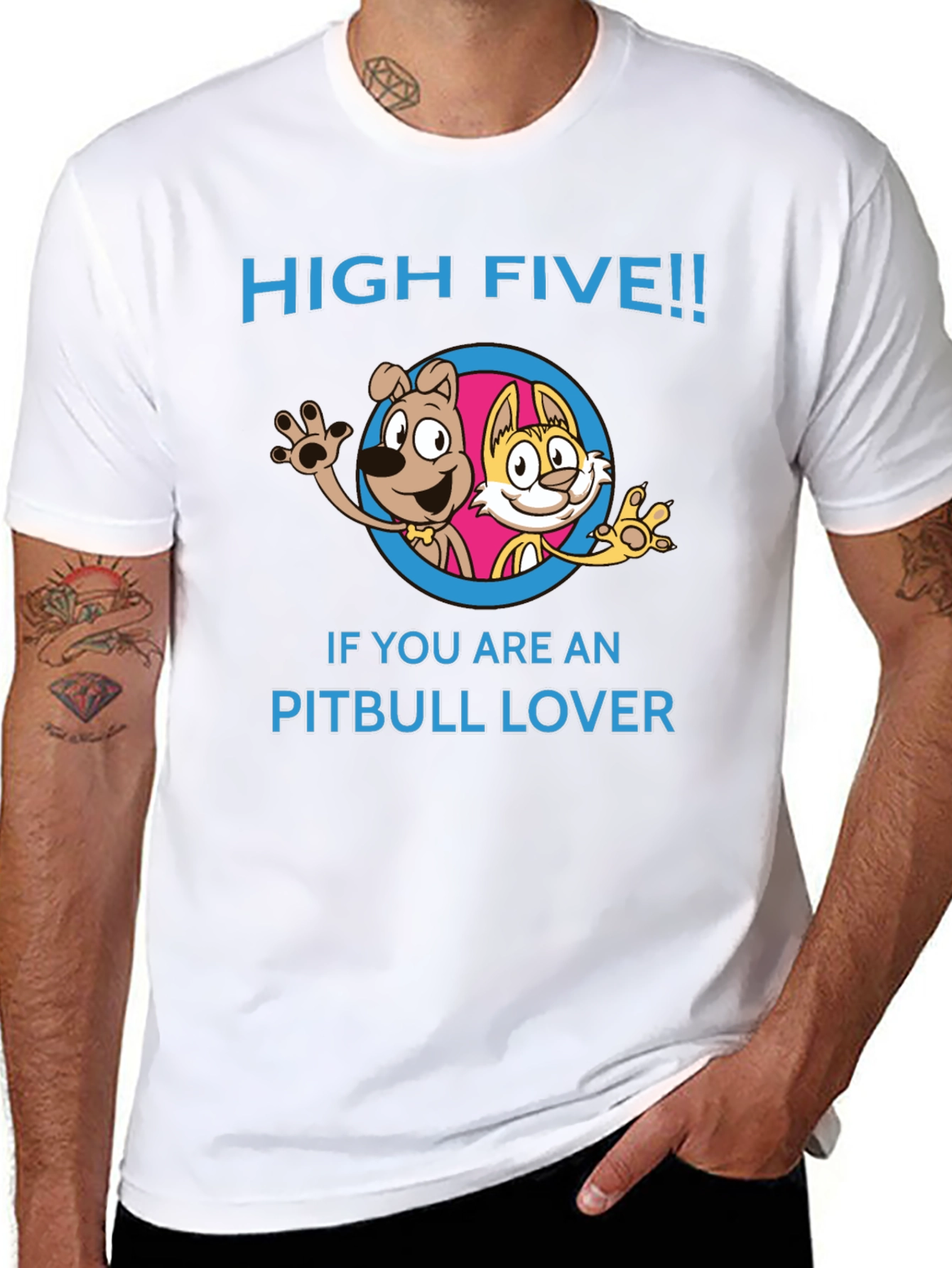High Five Pitbull Lover T-Shirt