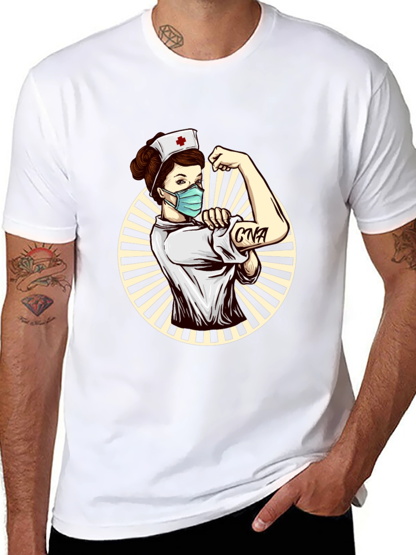 Nurse CNA Graphic T-Shirt - Strong Women Design