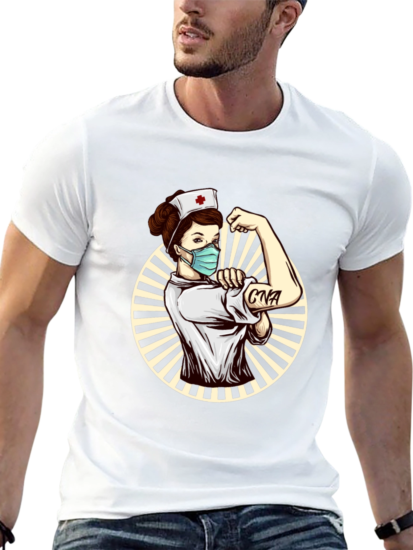 Nurse CNA Graphic T-Shirt - Strong Women Design