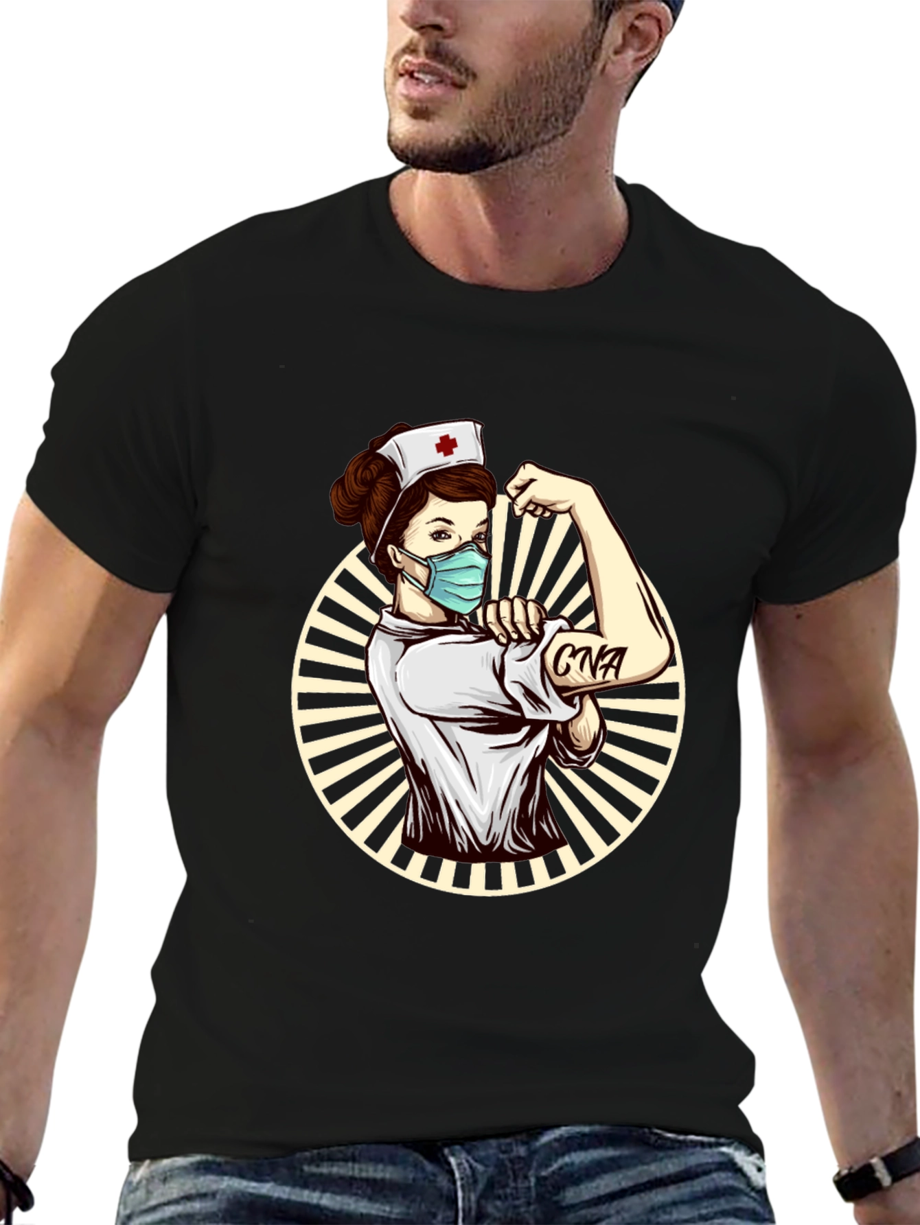 Nurse CNA Graphic T-Shirt - Strong Women Design