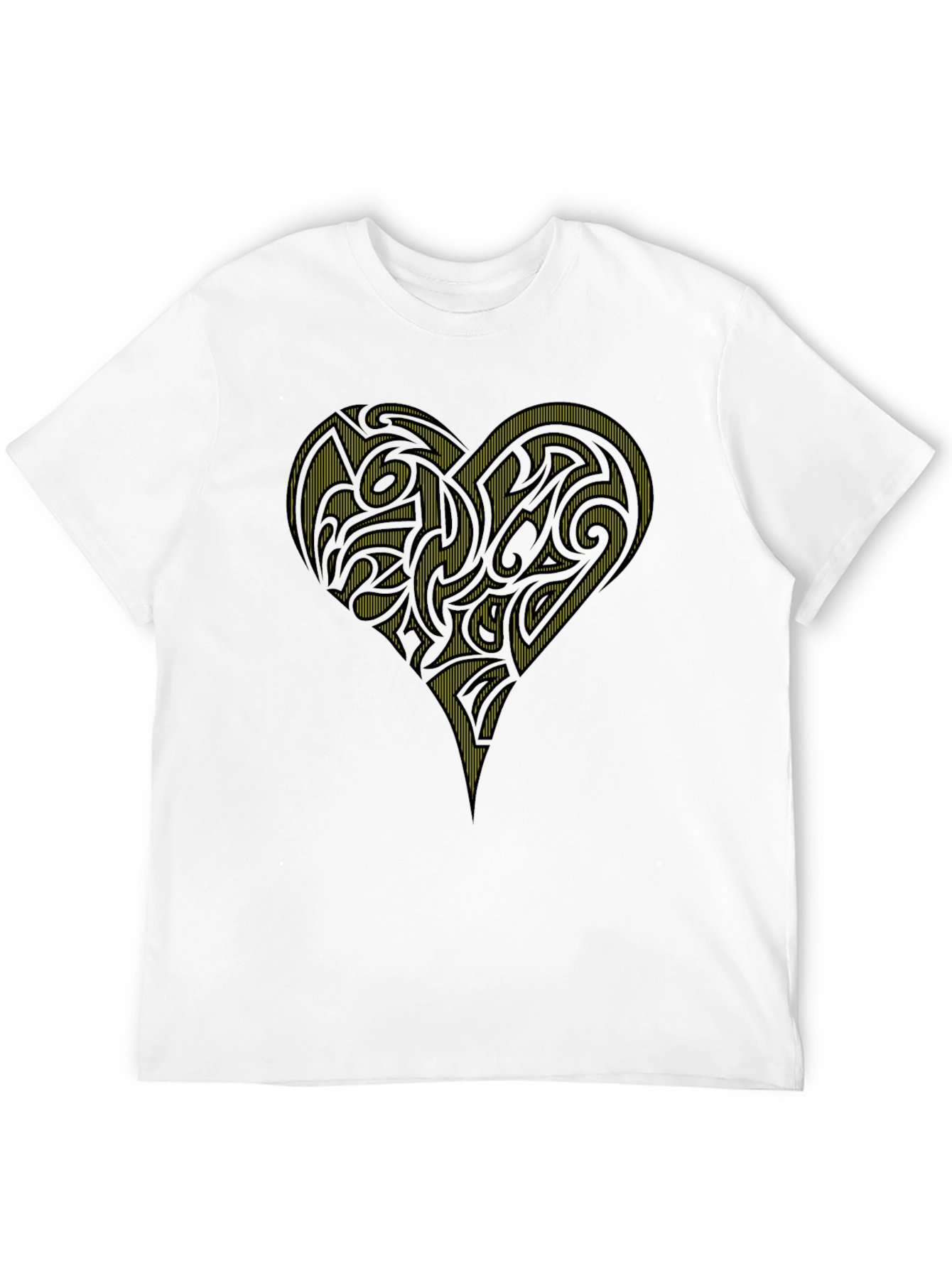 Tribal Heart Graphic Black T-Shirt