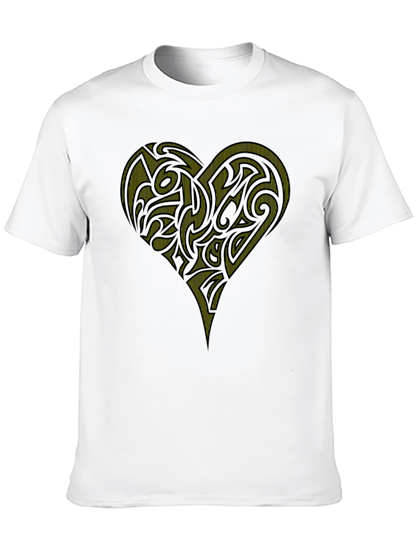 Tribal Heart Graphic Black T-Shirt