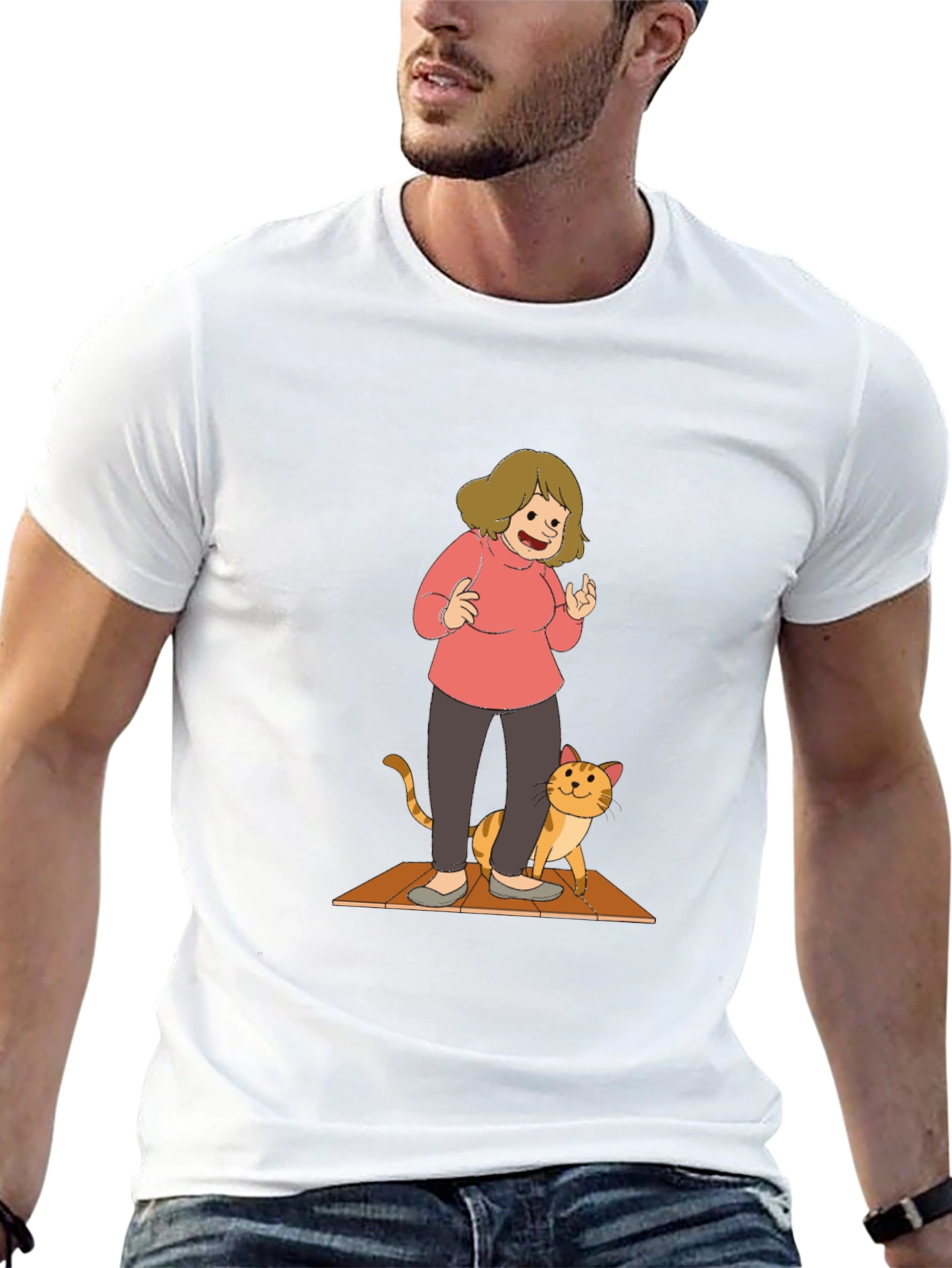 Cartoon Graphic Black T-Shirt