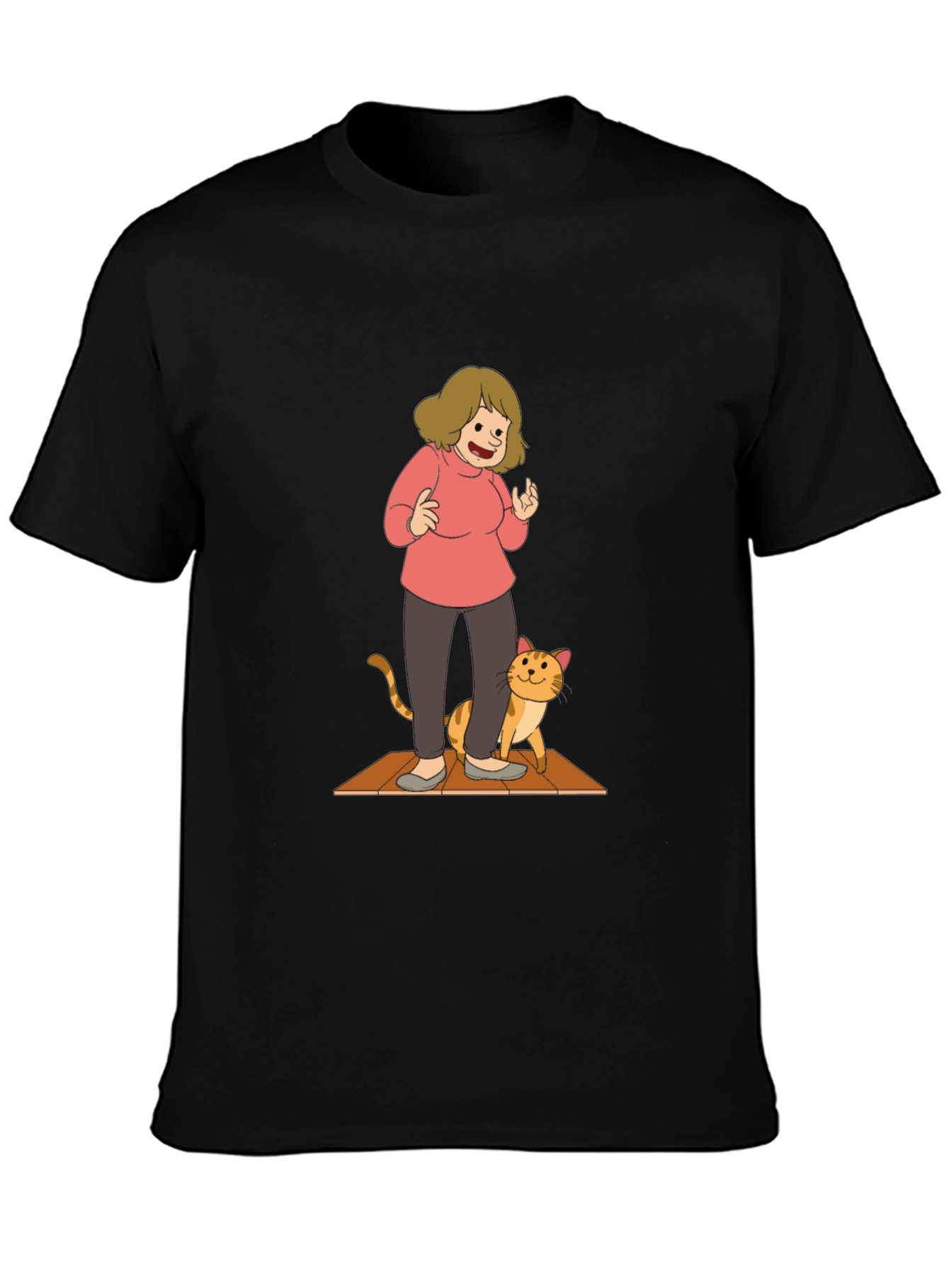 Cartoon Graphic Black T-Shirt