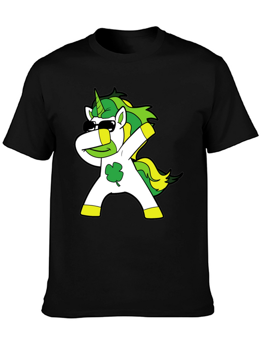 Dabbing Unicorn Clover St. Patricks Day T-Shirt