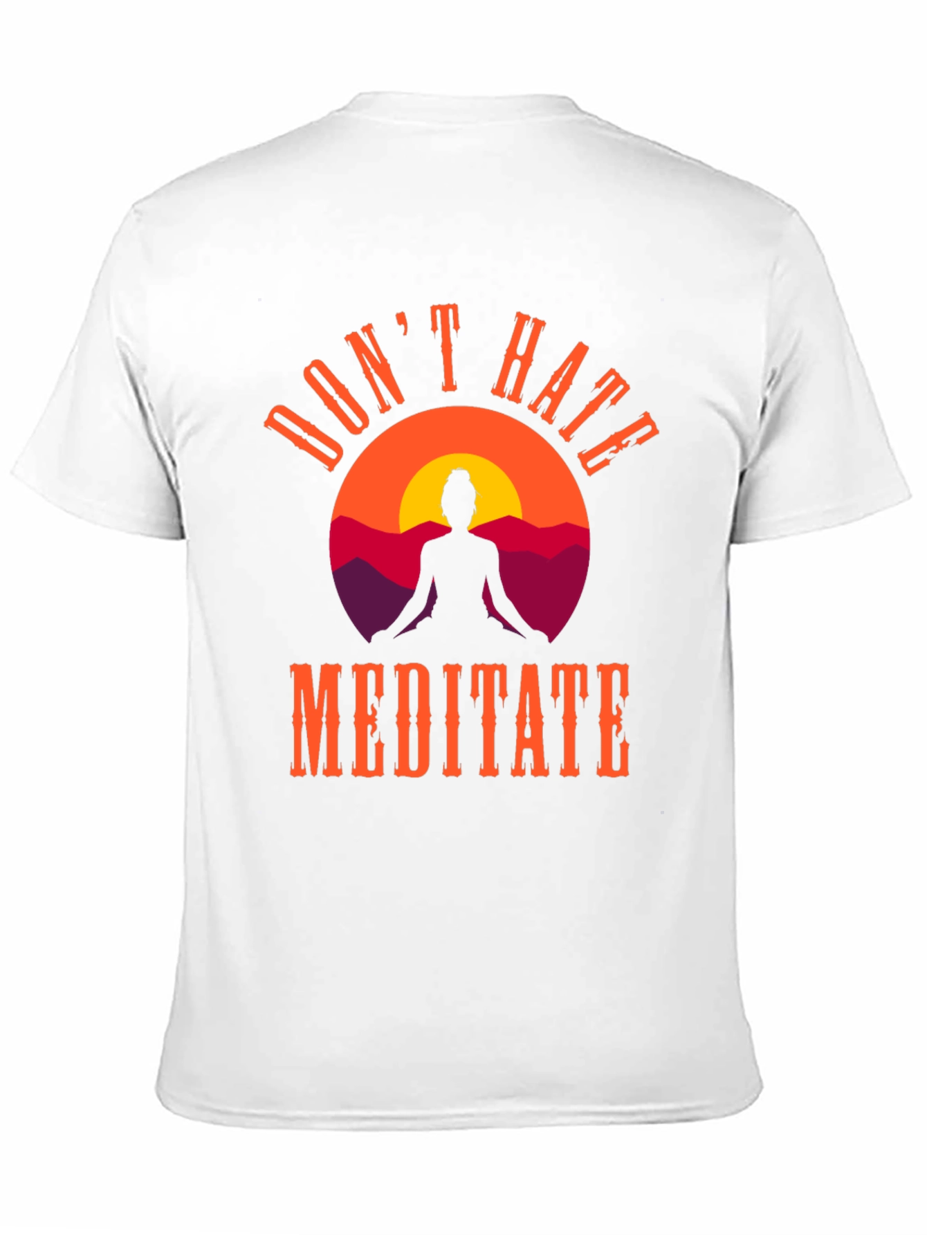 Dont Hate Meditate Graphic Tee - Black