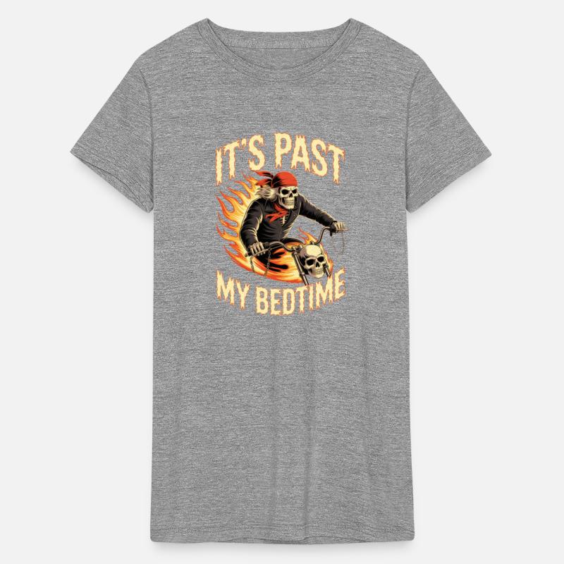 It's Past My Bedtime Skeleton Biker Fire Rider