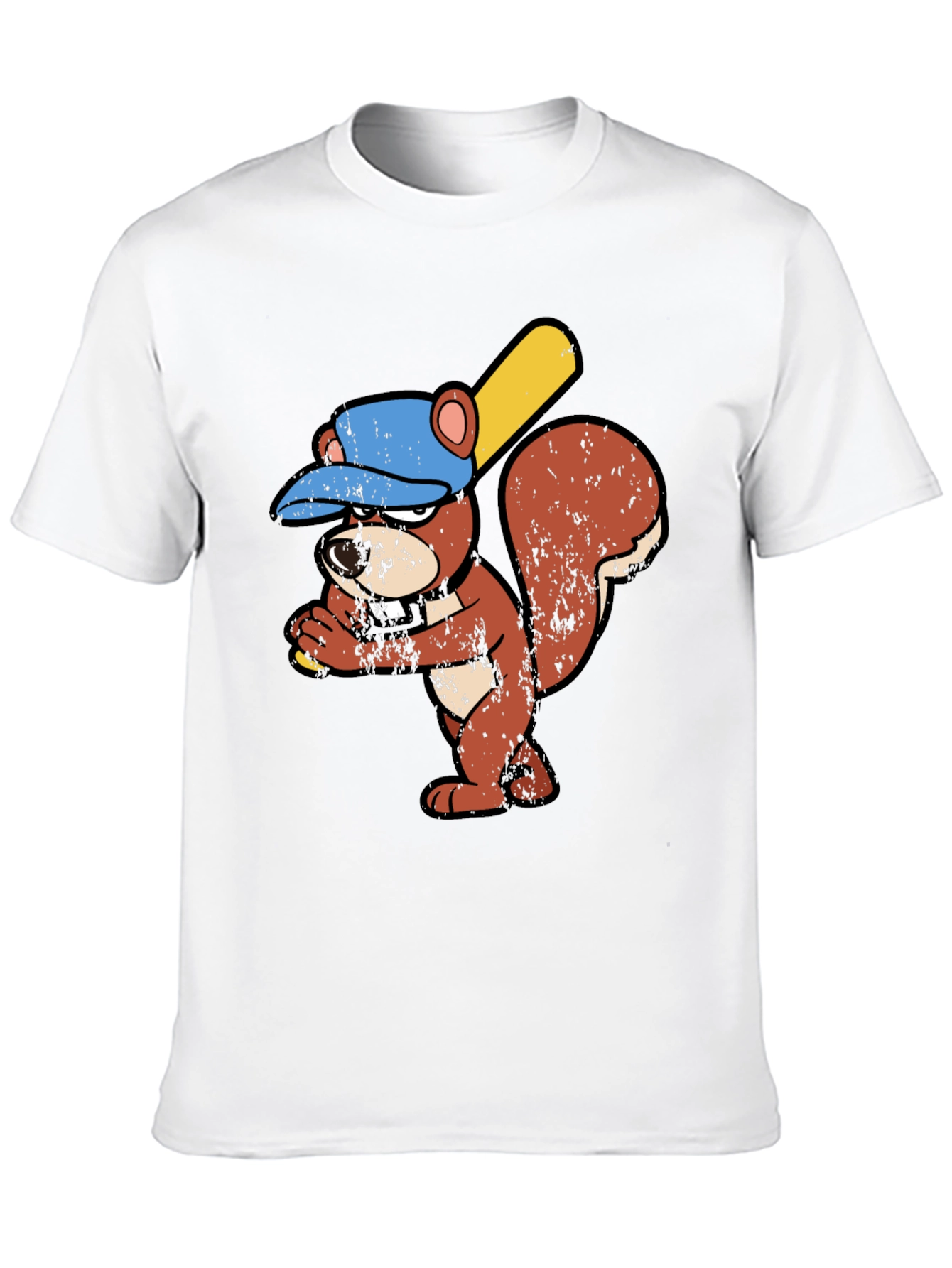 Baseball Squirrel Graphic T-Shirt