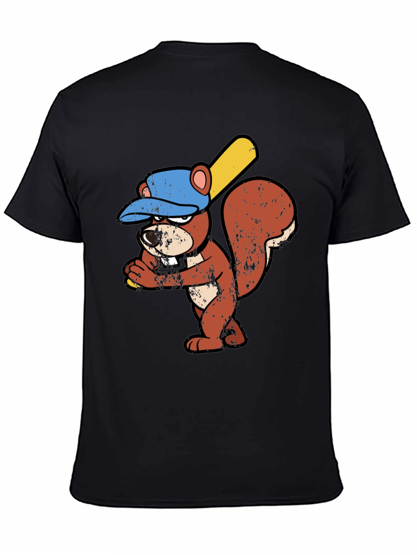Baseball Squirrel Graphic T-Shirt
