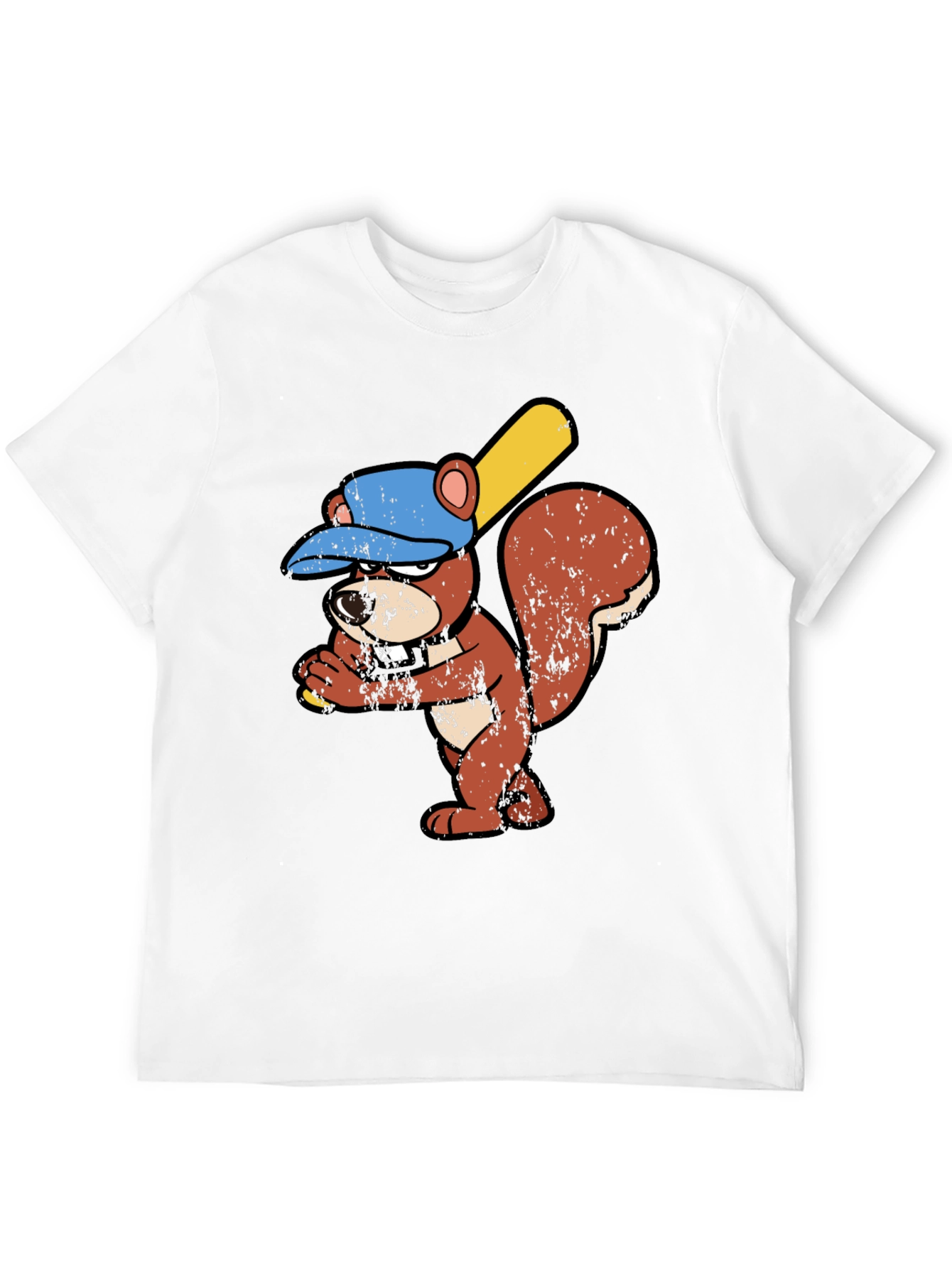 Baseball Squirrel Graphic T-Shirt