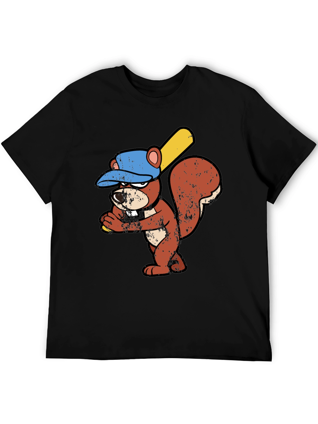 Baseball Squirrel Graphic T-Shirt