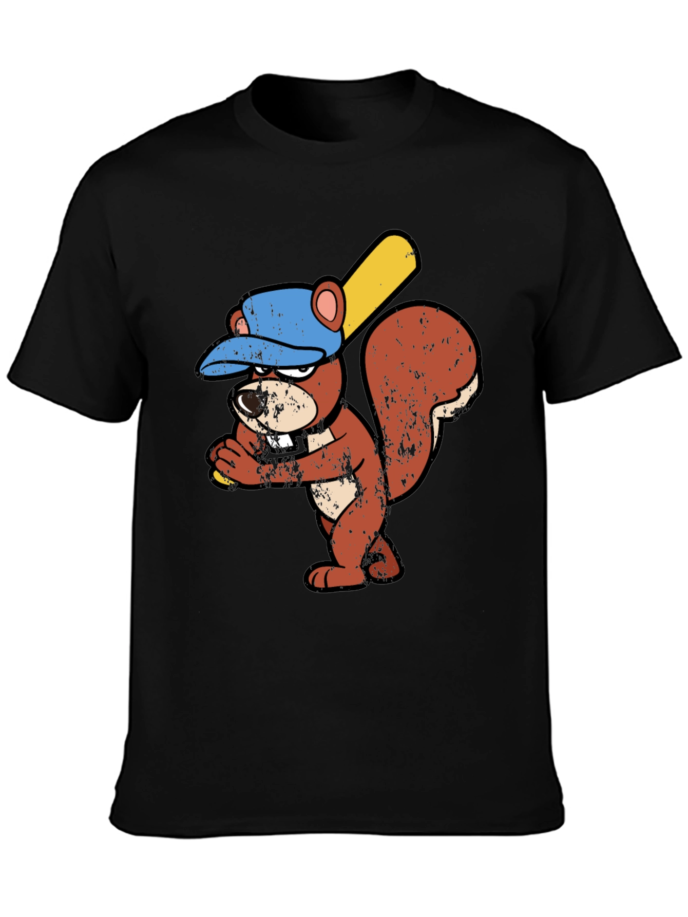 Baseball Squirrel Graphic T-Shirt