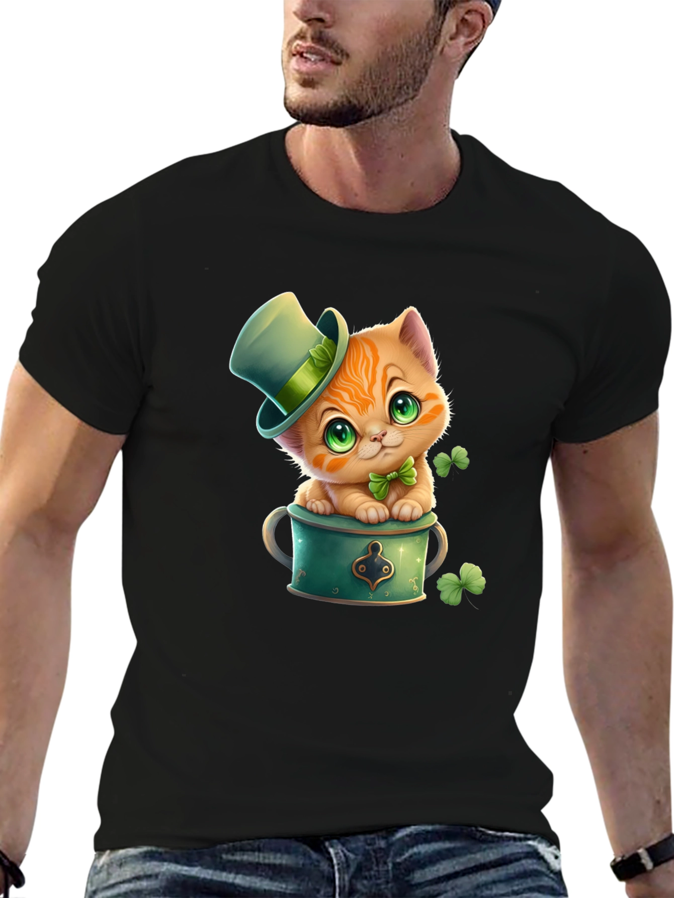 Lucky Cat St. Patricks Day T-Shirt