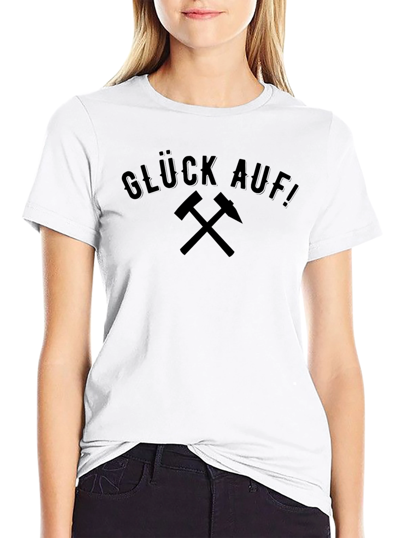 Glück Auf! Miners Greeting Black Graphic T-Shirt