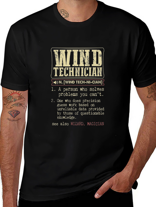 Wind Technician Definition Graphic T-Shirt