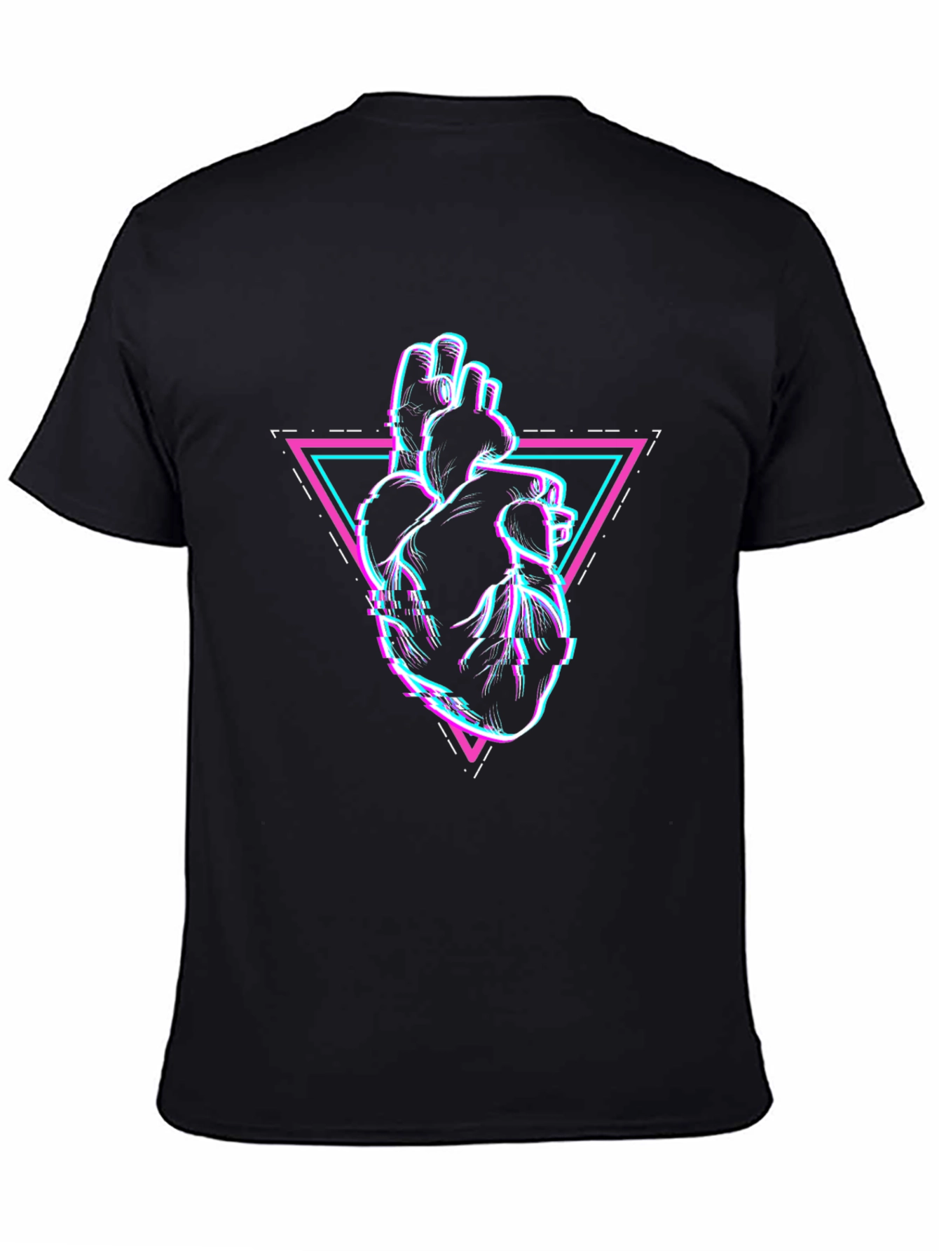 Glitch Heart Graphic Tee - Modern Style