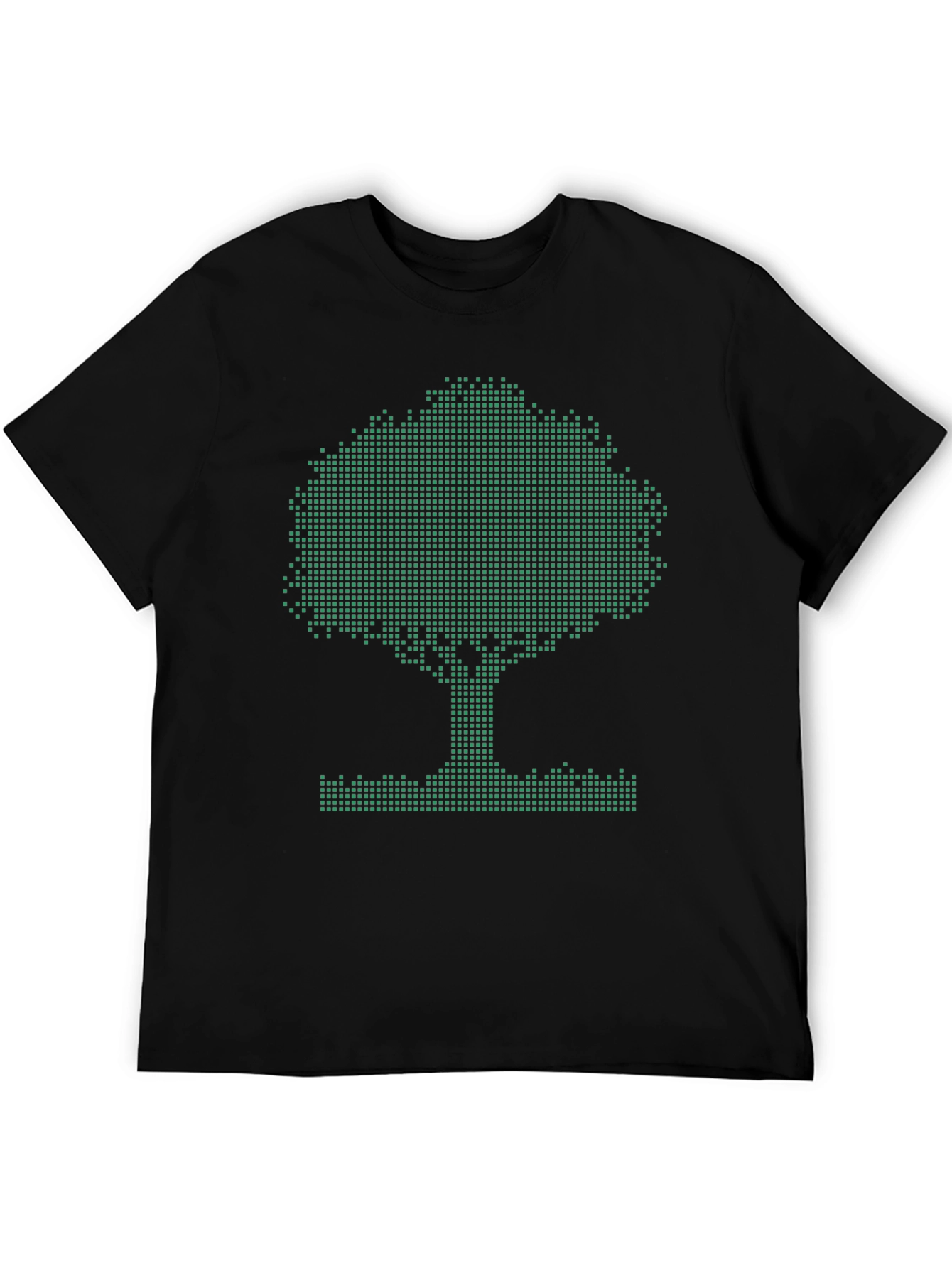 Pixel Tree Graphic Tee - Eco-Friendly Style