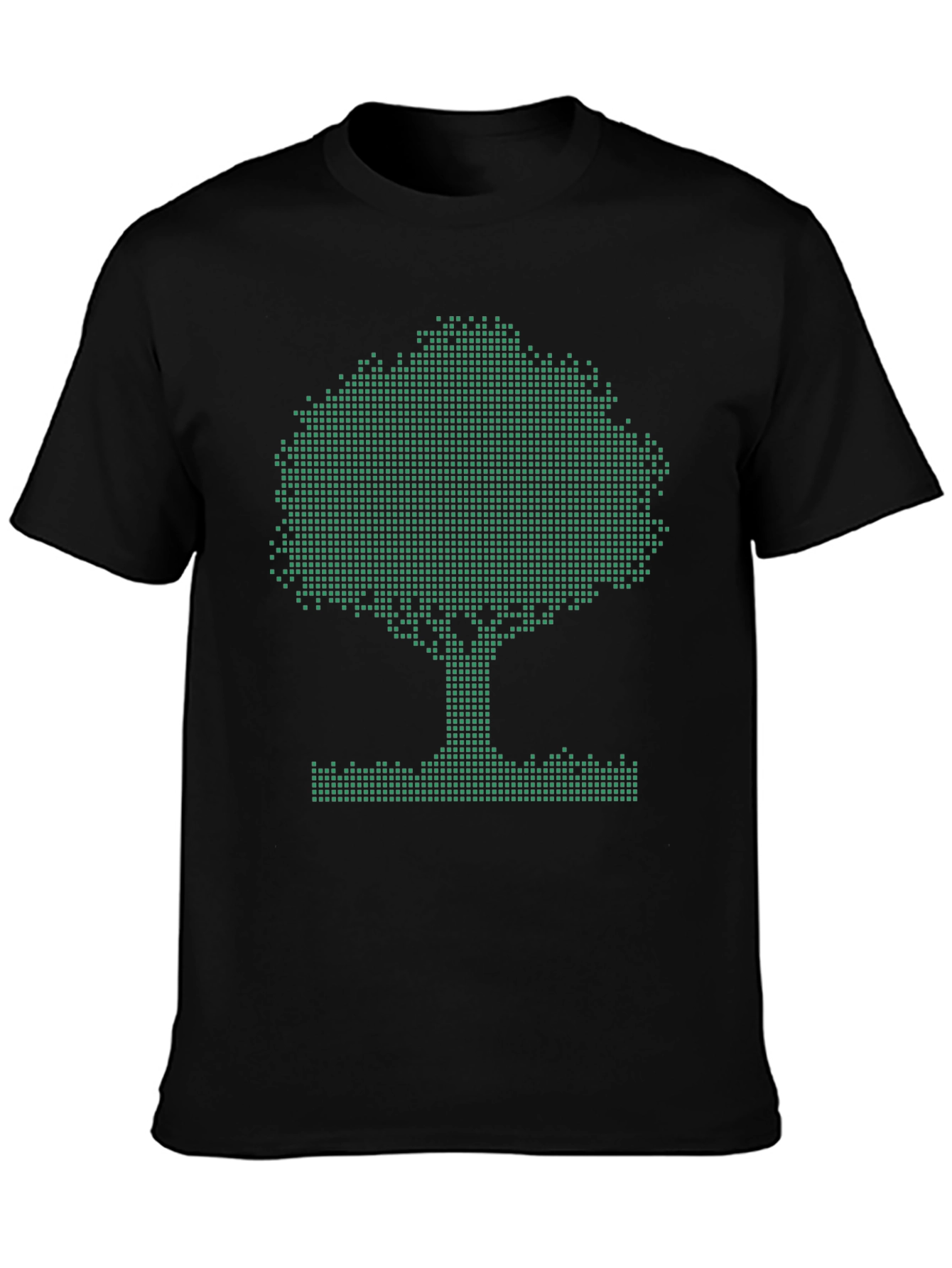 Pixel Tree Graphic Tee - Eco-Friendly Style
