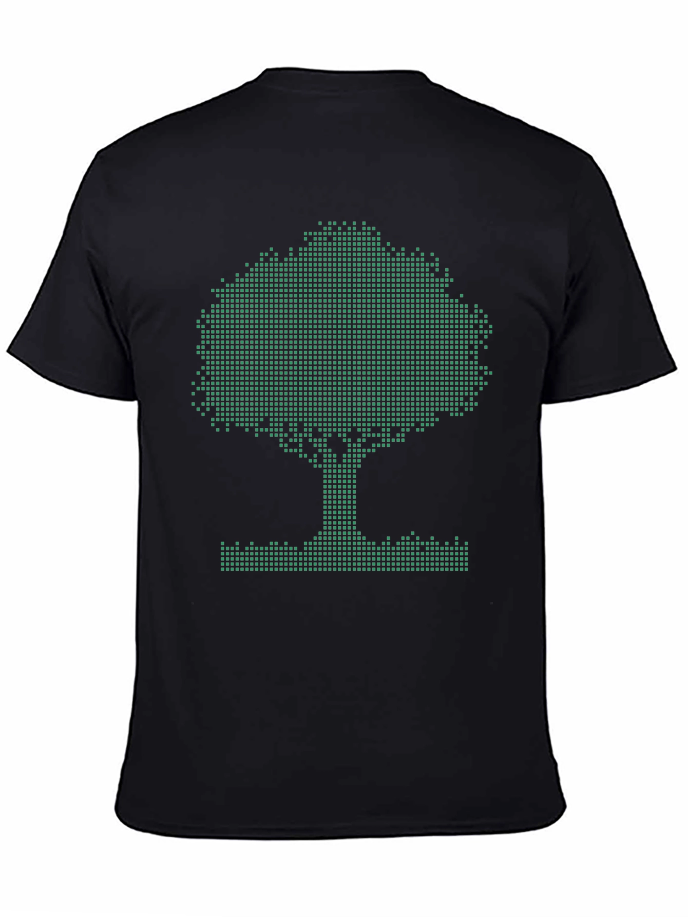 Pixel Tree Graphic Tee - Eco-Friendly Style
